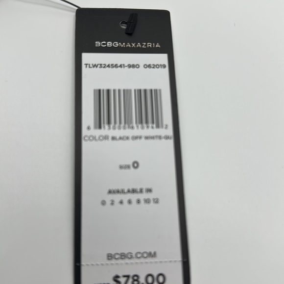 NEW with Tags BCBG Black and White Polka dot mini skirt - Picture 2 of 2